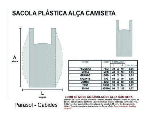 Sacolas Plasticas 45x60 Branca Reciclada  Pacote De 5 Kg
